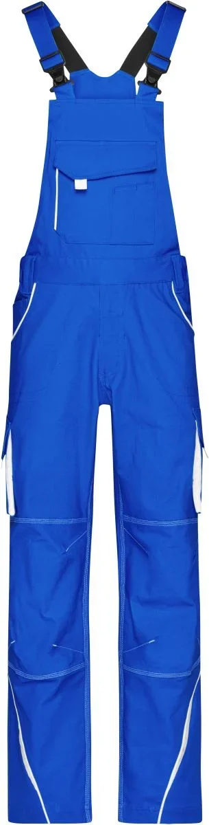 James & Nicholson JN 848 (62) – Workwear Latzhose - Color – Royal/White