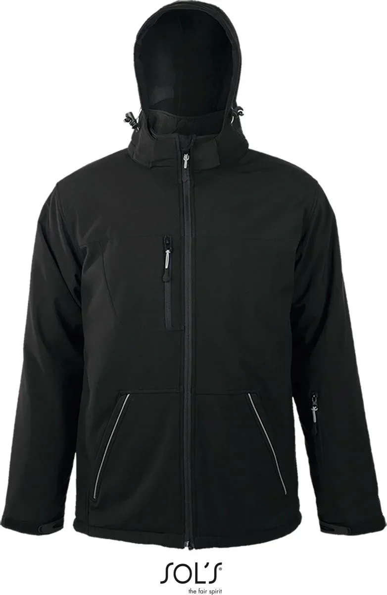 SOL's Collection Rock Men – Herren 3-Lagen Winter Softshell Jacke – Black