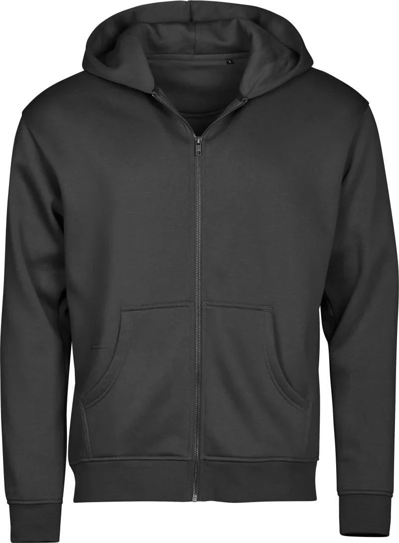 TEE JAYS TJ 5154 – Schwere Kapuzen Sweatjacke "Unlabeled" – Black