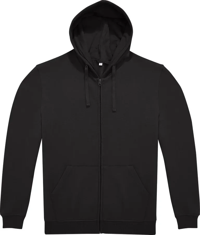 B&C Collection ID.224 Zip Hood – Unisex Kapuzen Sweatjacke – Black
