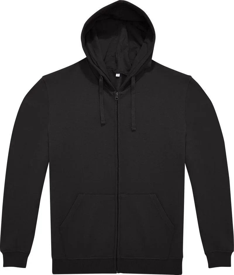 B&C Collection ID.224 Zip Hood – Unisex Kapuzen Sweatjacke – Black