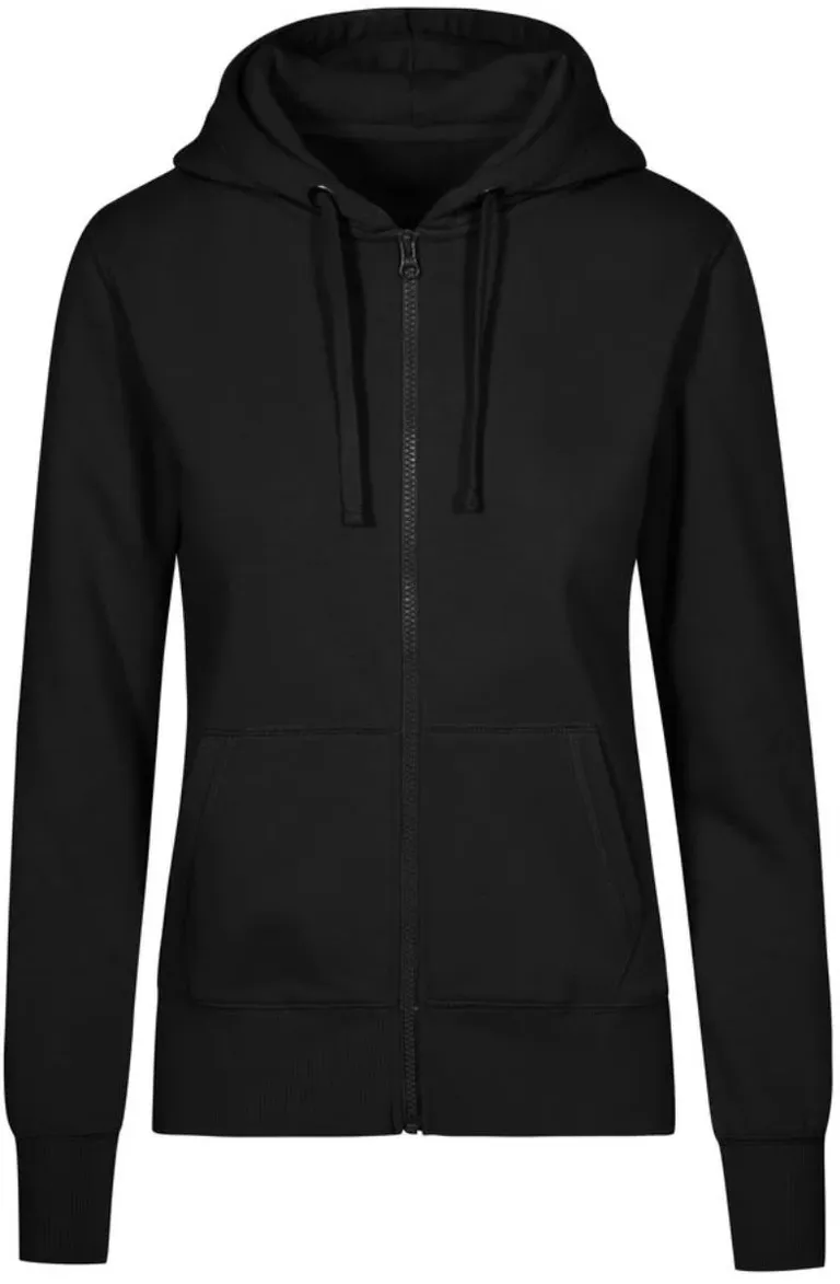 Promodoro 1751 – Damen Kapuzen Sweatjacke "X.O" – Black
