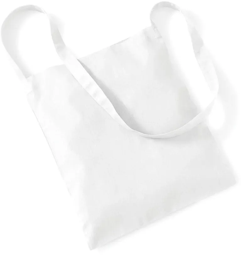 Westford Mill W 107 – Baumwolltasche mit langem Henkel – White