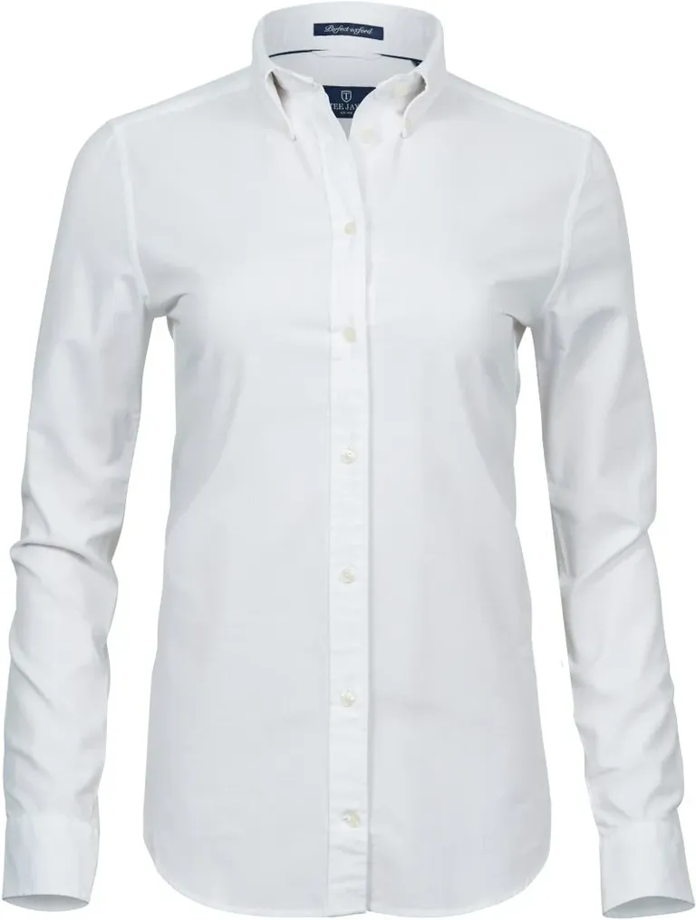 TEE JAYS TJ 4001 – Oxford Bluse "Perfect" langarm – White