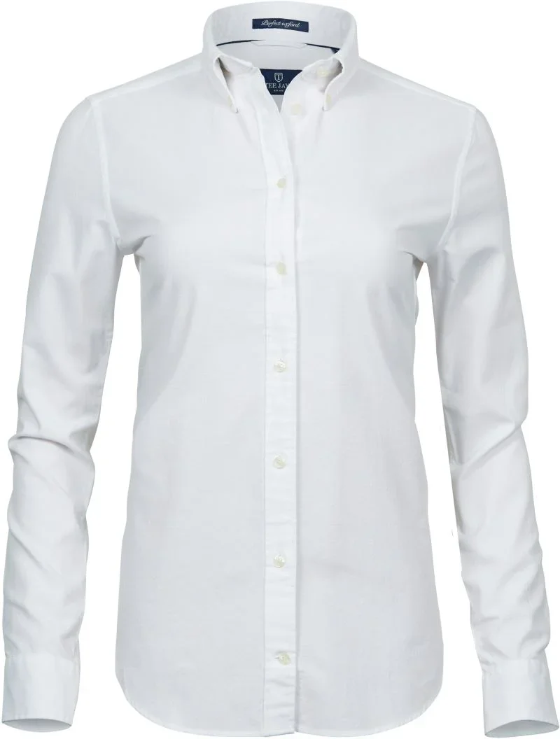 TEE JAYS TJ 4001 – Oxford Bluse "Perfect" langarm – White