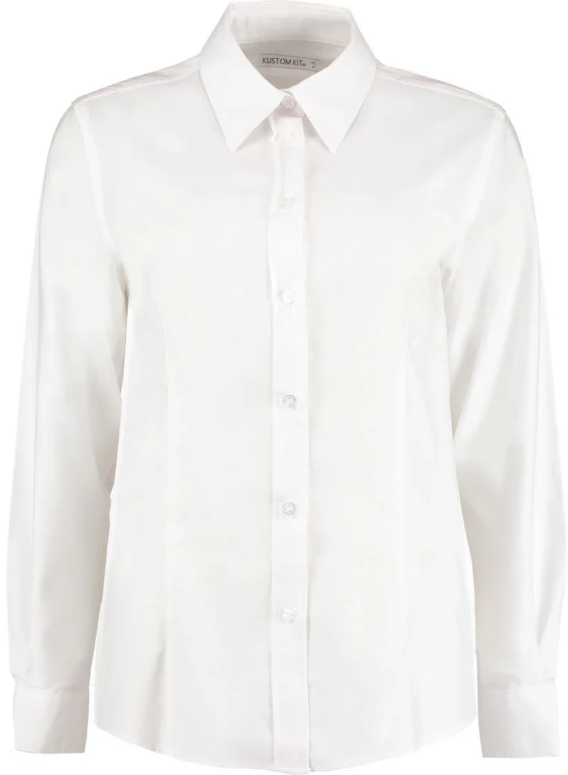 Kustom Kit KK 361 (26-28) – Workwear Oxford Bluse langarm – White