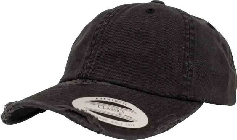 Flexfit 6245DC – 6 Panel Kappe "Destroyed" – Black