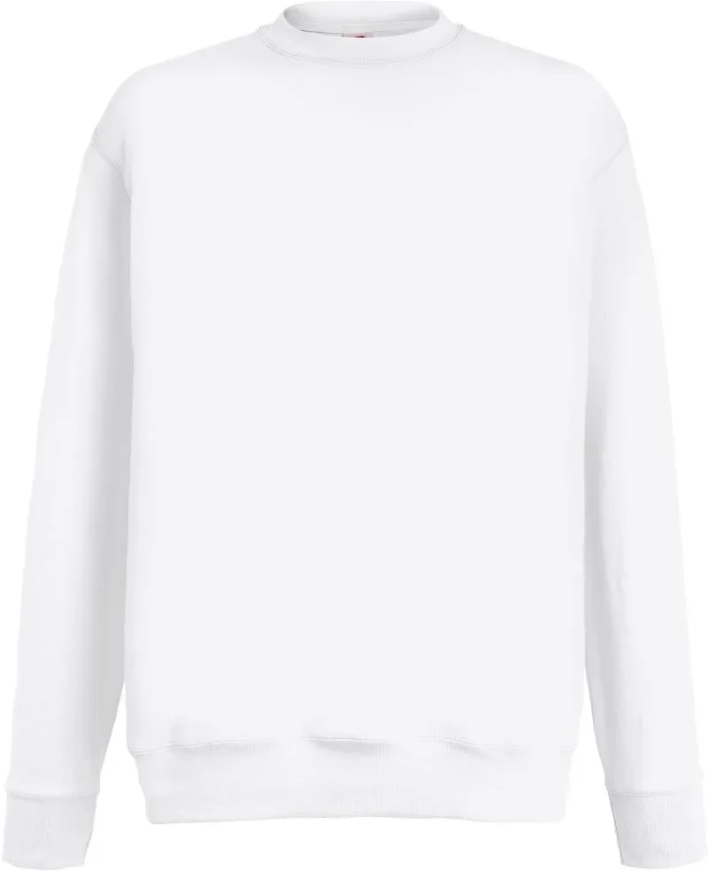 Fruit of the Loom Lightweight Set-In Sweat – Herren Sweater – White