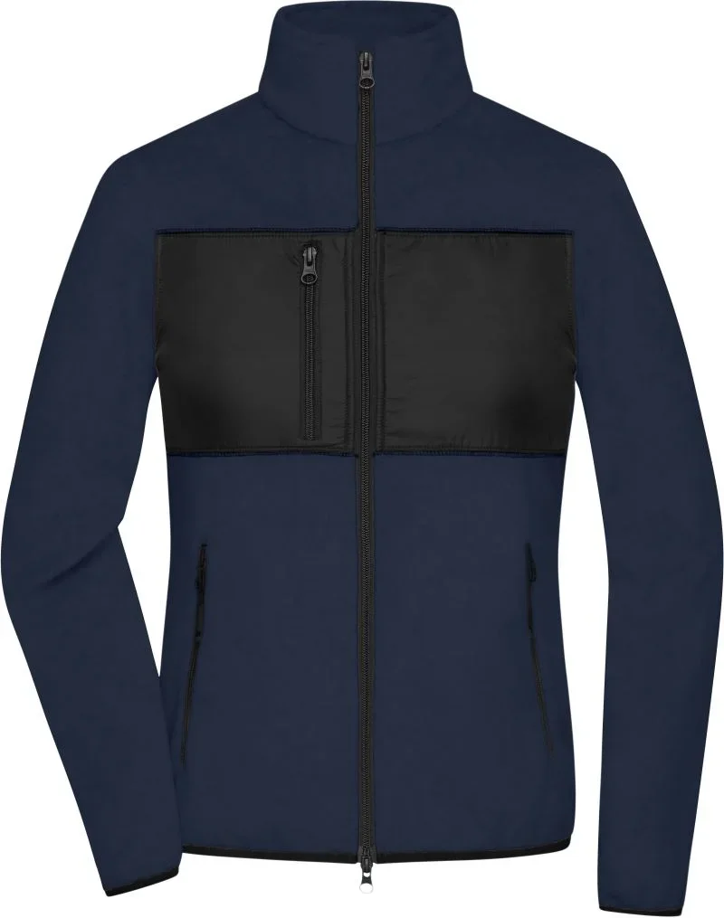 James & Nicholson JN 1311 – Damen Fleece Jacke – Navy/Black
