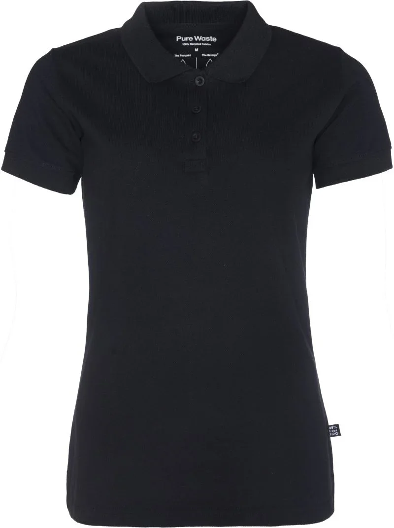 Pure Waste PQW – Schweres Damen Piqué Polo – Black
