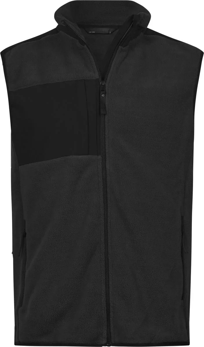TEE JAYS TJ 9122 – Herren Fleece Bodywarmer "Mountain" – Black/Black