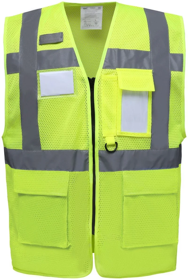 Yoko HVW 820 – Hi-Vis Mesh Warnweste – Hi Vis Yellow