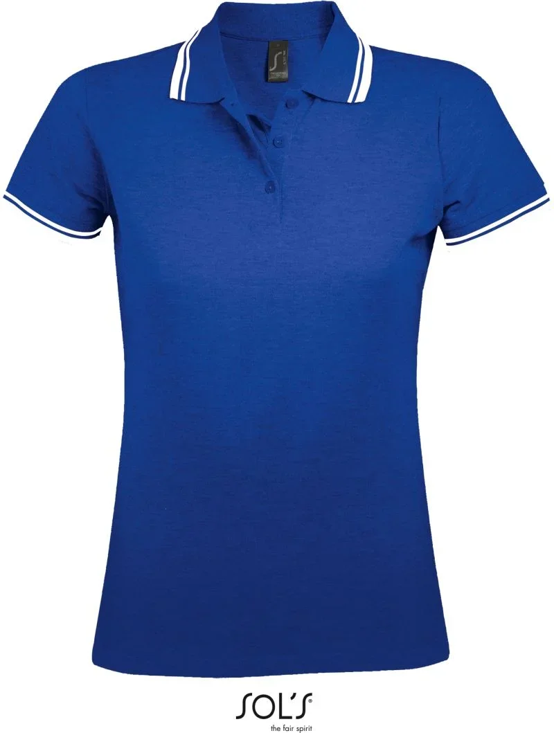 SOL's Collection Pasadena Women – Damen Piqué Polo – Royal Blue/White