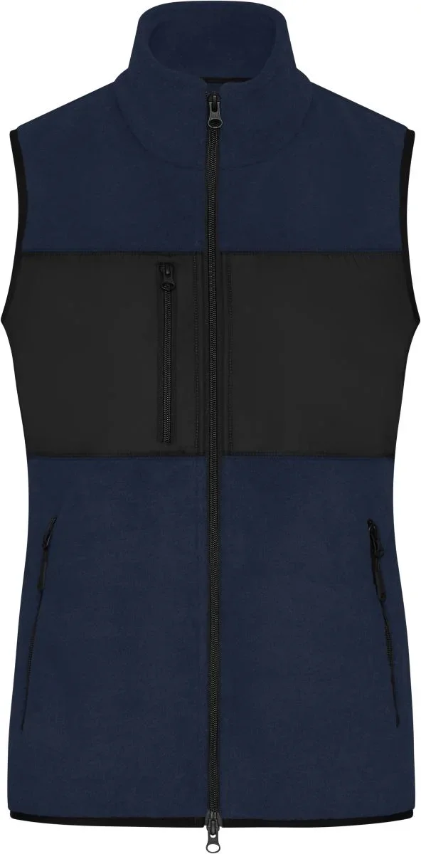 James & Nicholson JN 1309 – Damen Fleece Gilet – Navy/Black
