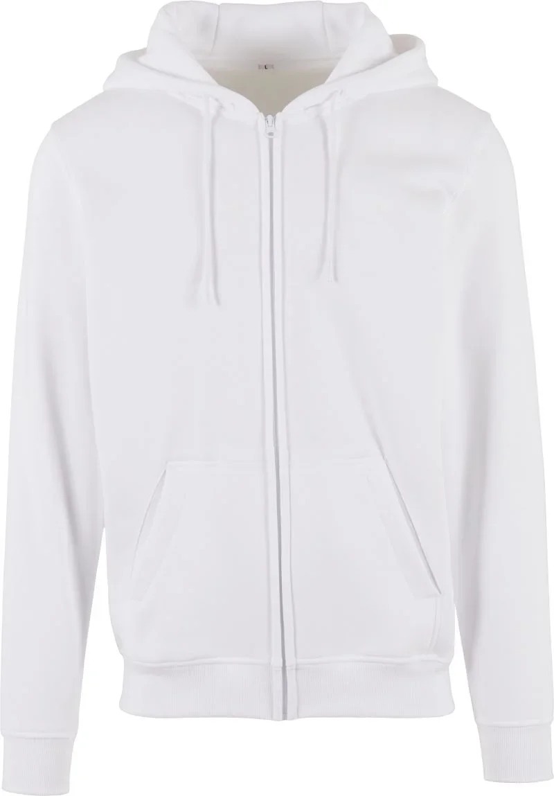 Build your Brand BY 012 – Schwere Kapuzen Sweatjacke – White