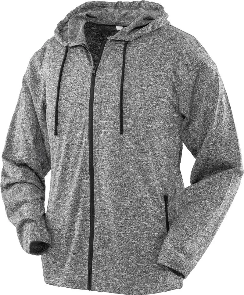 Spiro S 277F – Damen Kapuzen Sweatjacke – Marl Grey