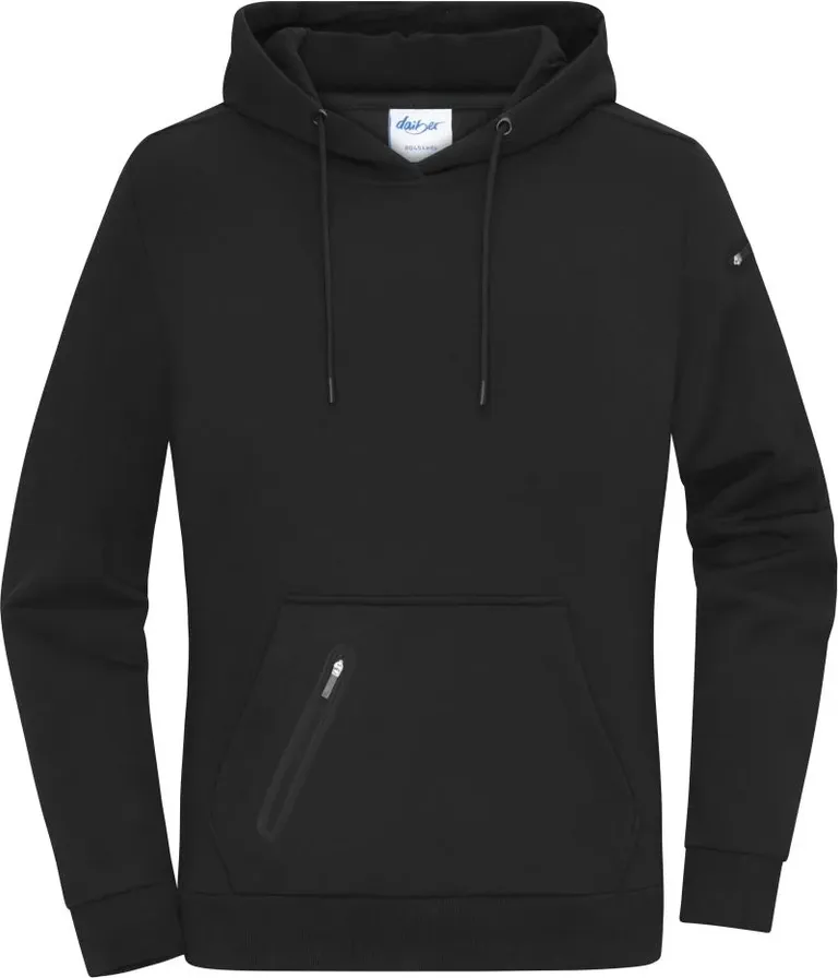 James & Nicholson 8045 – Damen Interlock Kapuzen Sweater – Black