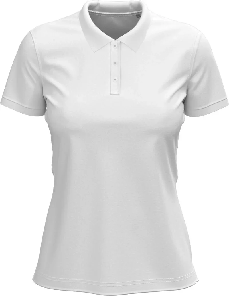 Stedman Stretch Polo Women – Schweres Damen Stretch Piqué Polo – White