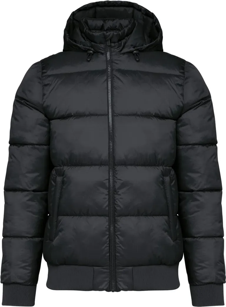 Kariban K 6166 – Ripstop Jacke mit Kapuze – Black