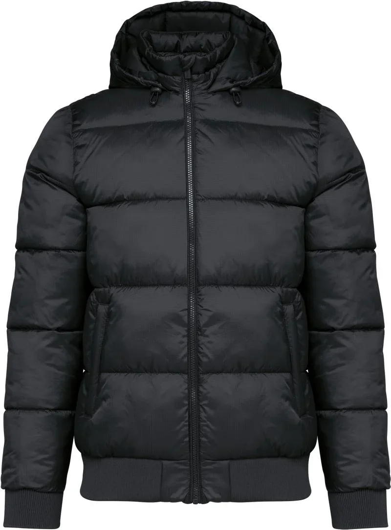 Kariban K 6166 – Ripstop Jacke mit Kapuze – Black