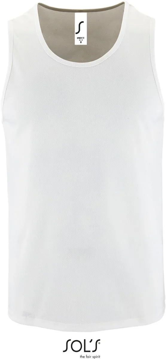 SOL's Collection Sporty TT Men – Herren Sport Shirt ärmellos – White