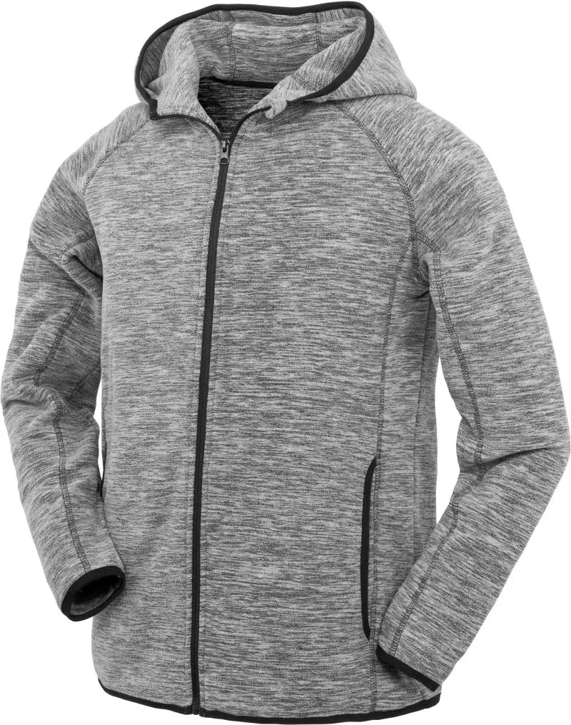 Spiro S 245M – Herren Microfleece Kapuzenjacke – Grey/Black