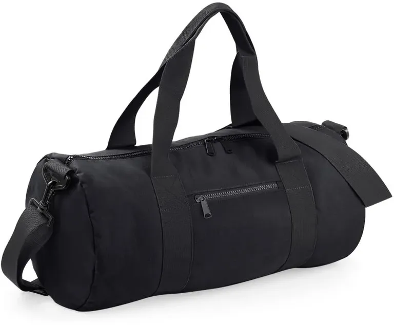 BagBase BG 140 – Runde Sporttasche – Black/Black