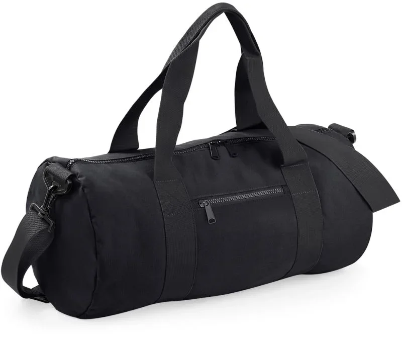 BagBase BG 140 – Runde Sporttasche – Black/Black