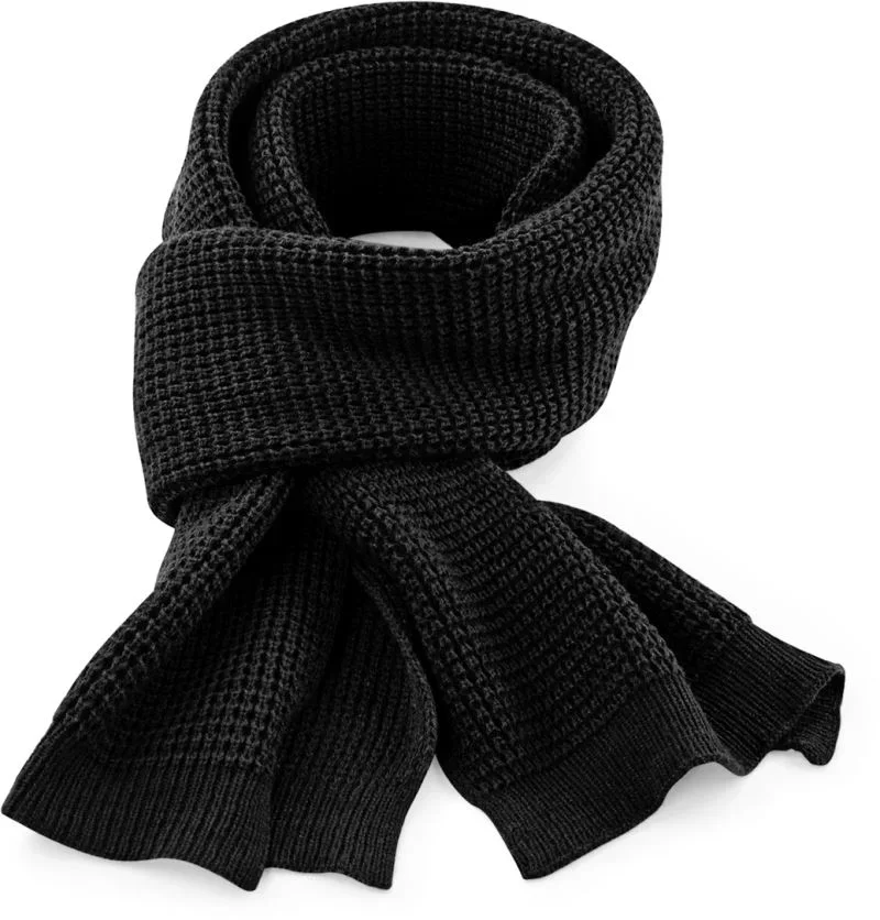 Beechfield B 424 – Schal aus Waffelstrick – Black