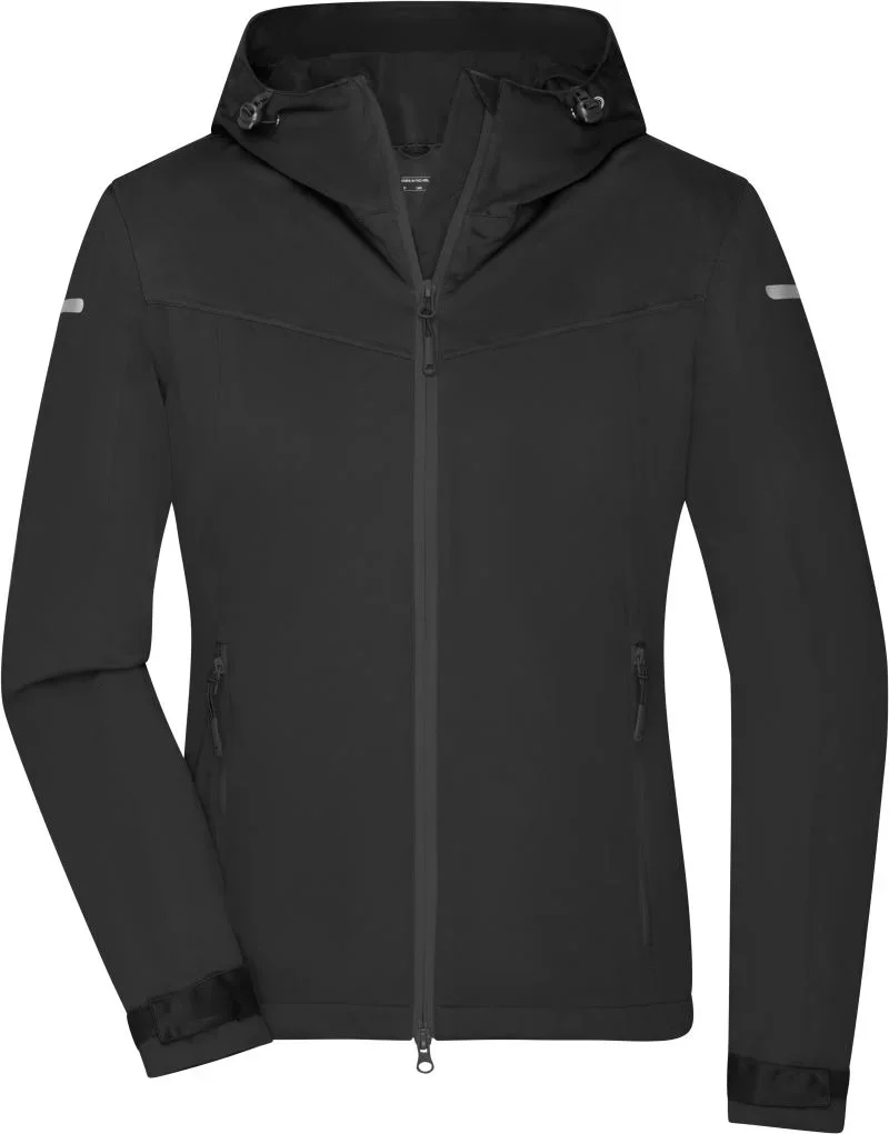 James & Nicholson JN 1179 – Damen Outdoor Softshell Jacke – Black