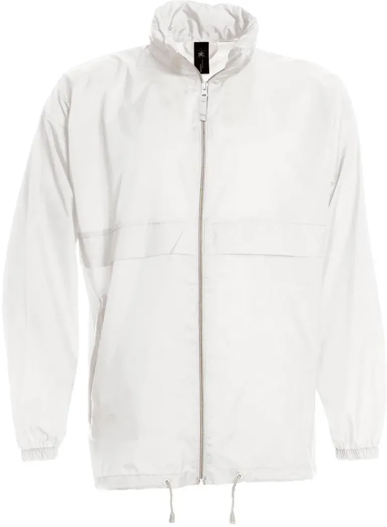 B&C Collection Sirocco – Ungefütterter Windbreaker – White
