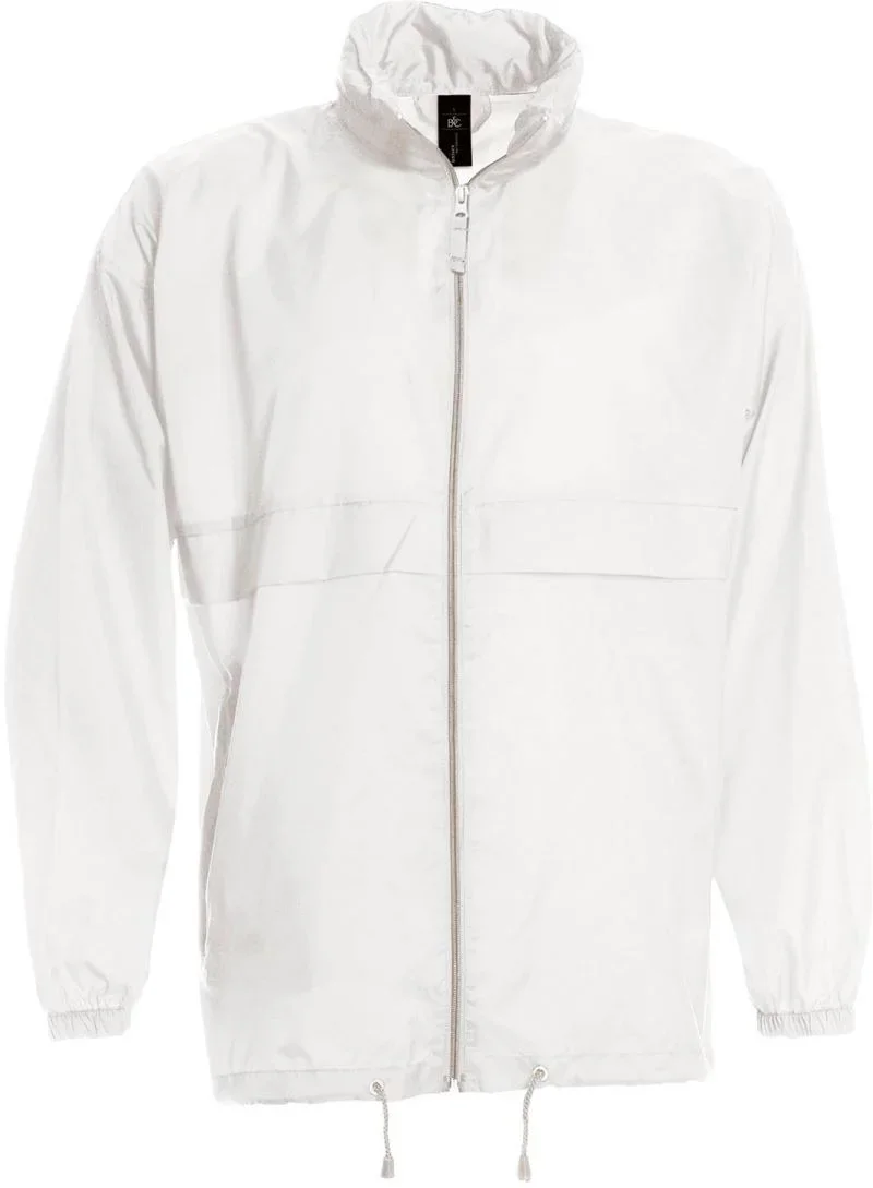 B&C Collection Sirocco – Ungefütterter Windbreaker – White