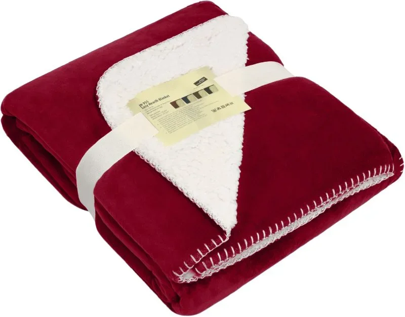 James & Nicholson JN 955 – Velours Decke – Burgundy/Natural