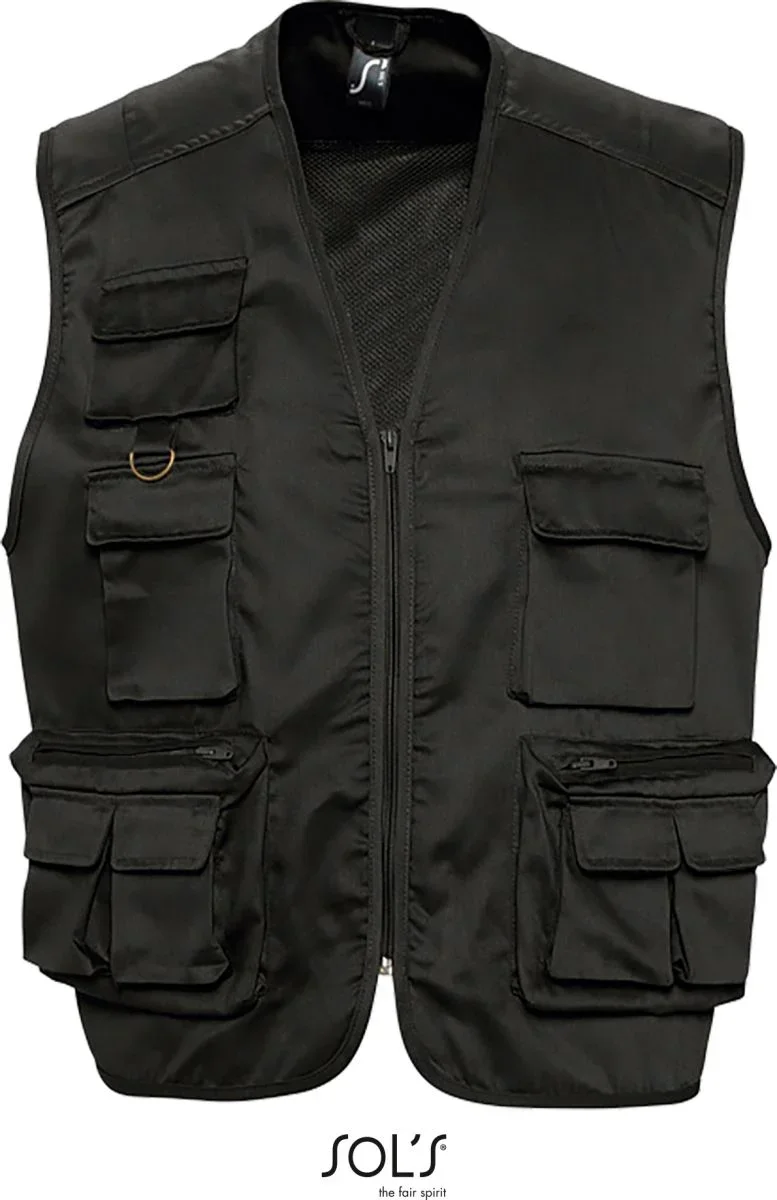 SOL's Collection Wild – Unisex Safari Gilet – Black
