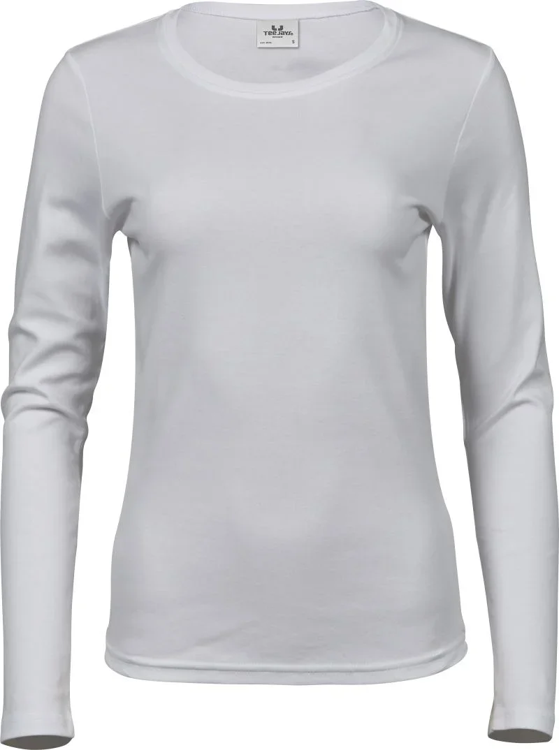 TEE JAYS TJ 590 – Damen Interlock T-Shirt langarm – White