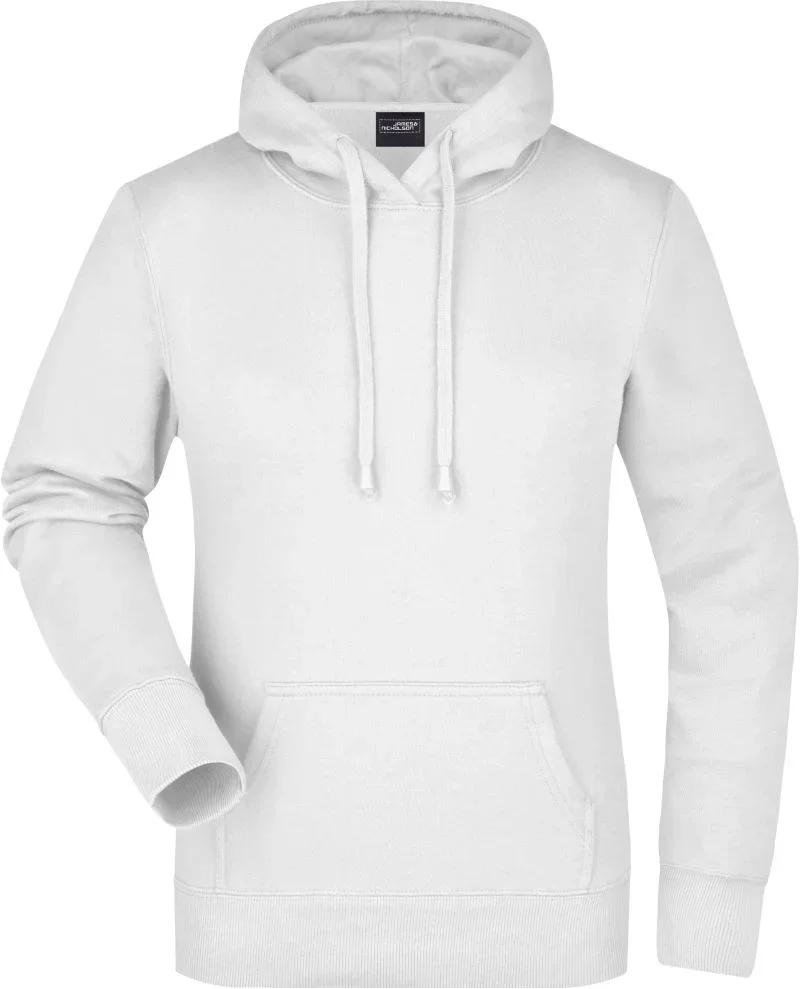 James & Nicholson JN 51 – Damen Kapuzen Sweater – White