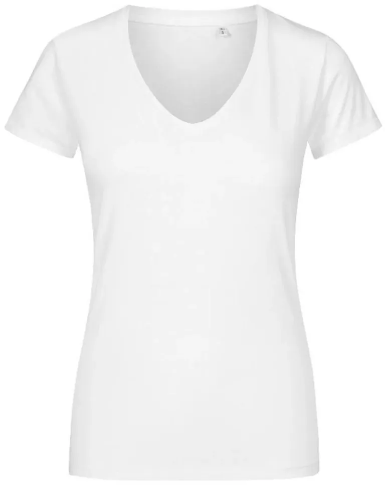 Promodoro 1525 – Damen X.O V-Ausschnitt T-Shirt – White