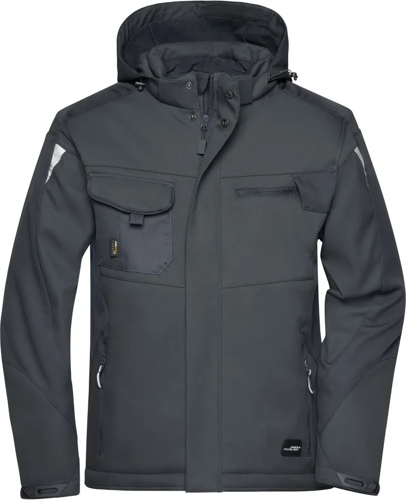 James & Nicholson JN 824 – Workwear Winter Softshell Jacke - Strong – Black/Black