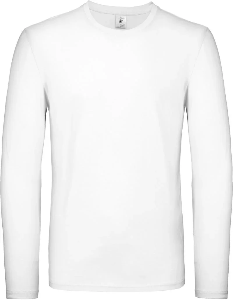 B&C Collection E150 LSL – T-Shirt langarm – White
