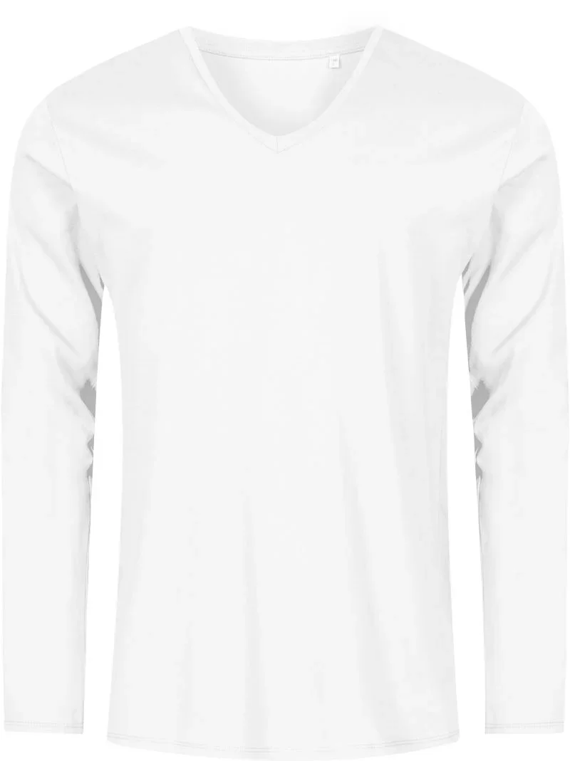 Promodoro 1460 – Herren V-Ausschnitt T-Shirt langarm - X.O – White