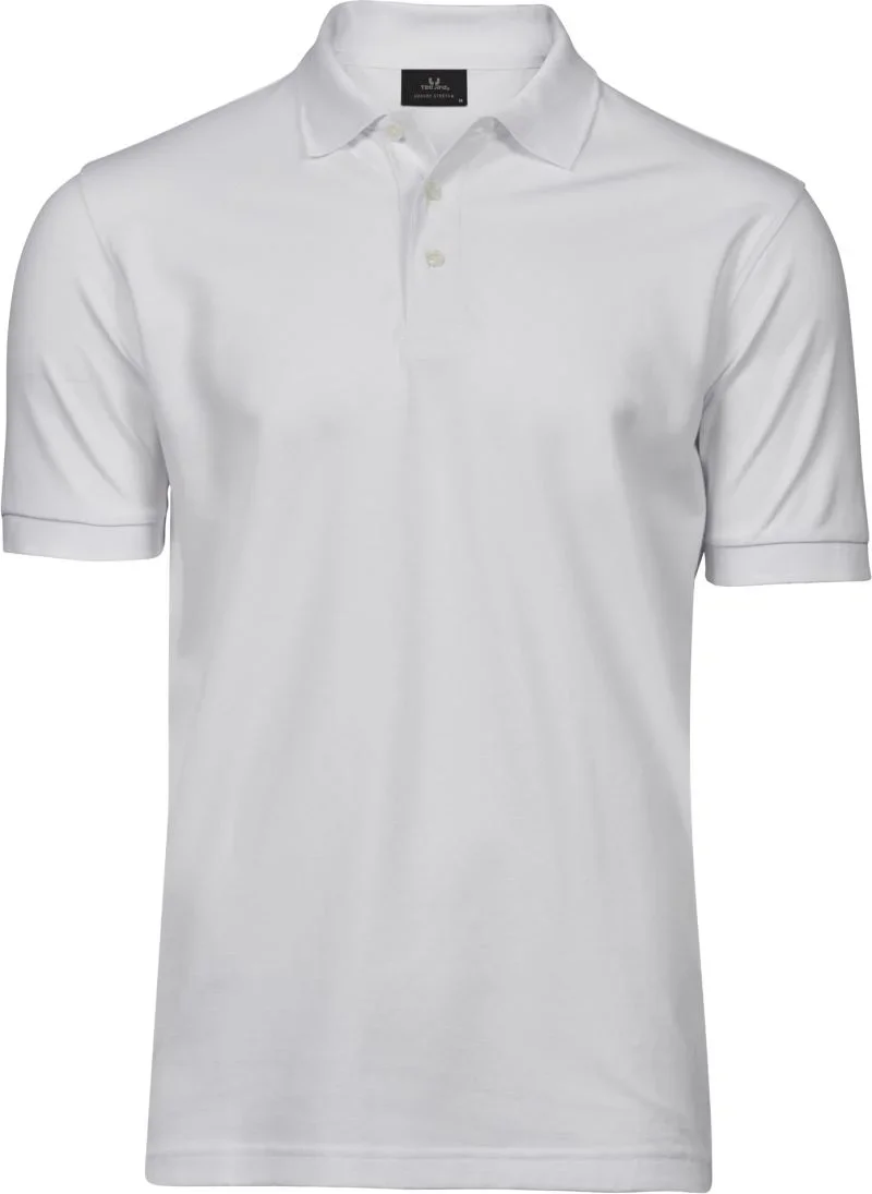 TEE JAYS TJ 1405 – Schweres Herren Luxus Stretch Piqué Polo – White