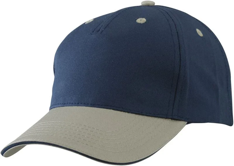 Myrtle Beach MB 6526 – 5 Panel Sandwich Kappe – Navy/Beige/Navy