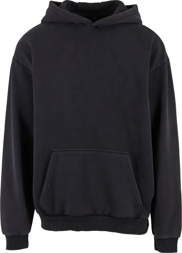 Build your Brand BY 294 – Schwerer Kapuzen Sweater "Vintage" – Black