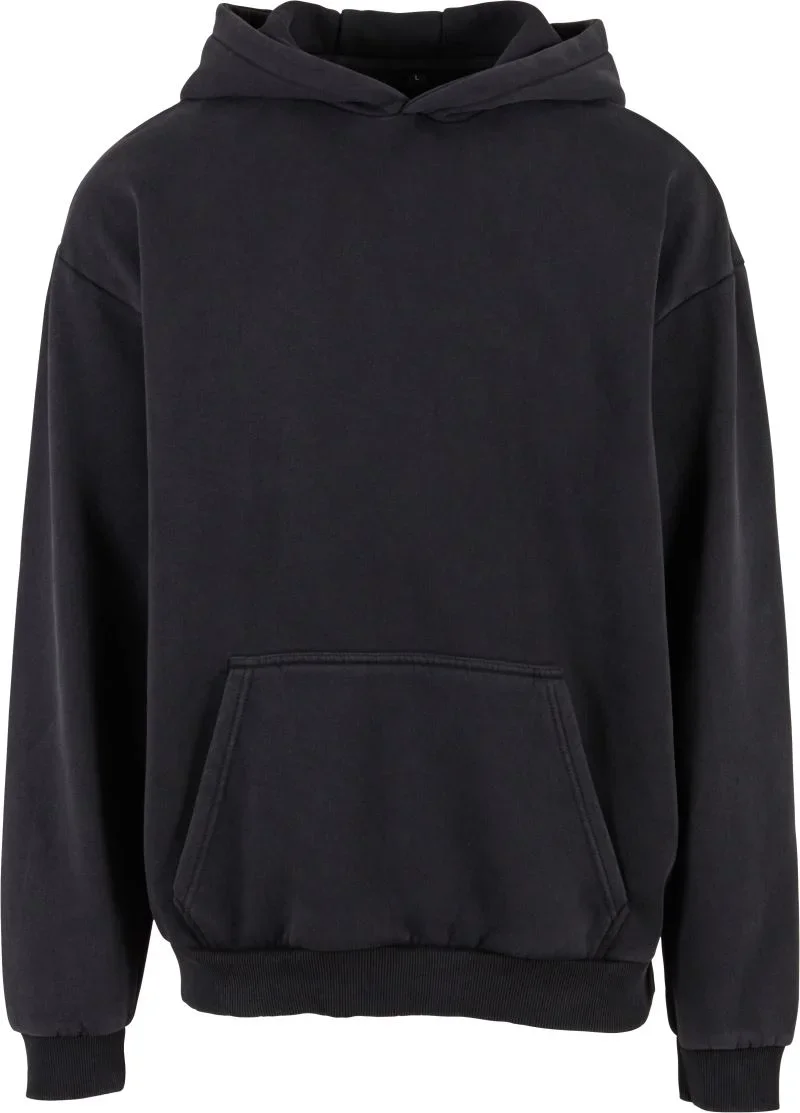 Build your Brand BY 294 – Schwerer Kapuzen Sweater "Vintage" – Black