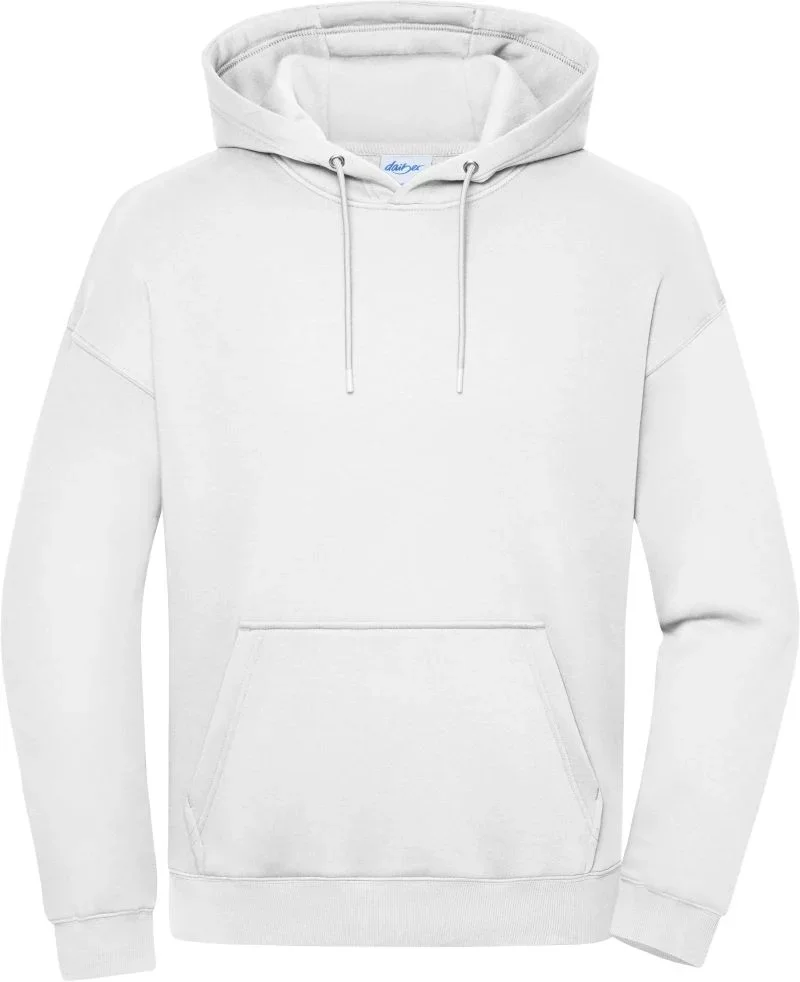 James & Nicholson 8052 – Schwerer Oversize Unisex Kapuzen Sweater – White