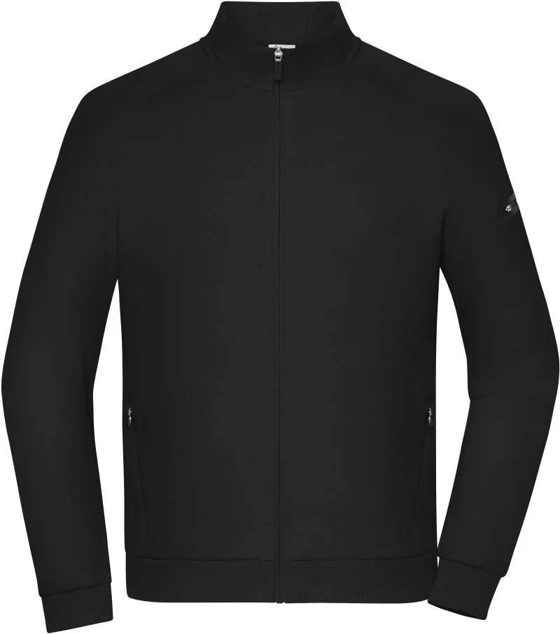 James & Nicholson 8054 – Herren Interlock Sweatjacke – Black
