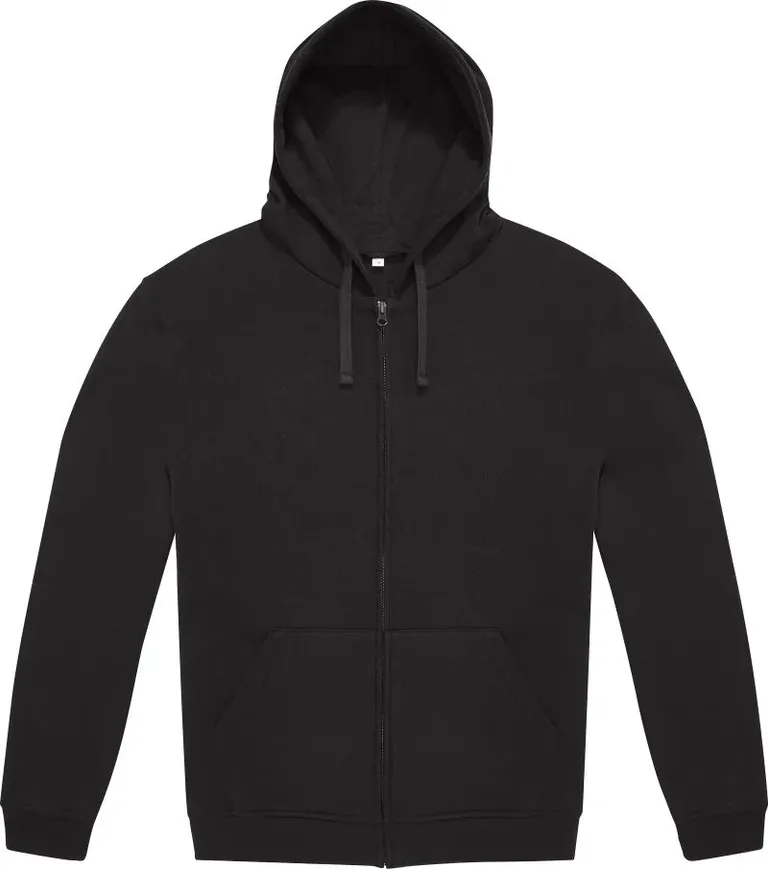 B&C Collection ID.334 Zip Hood – Unisex Kapuzen Sweatjacke – Black