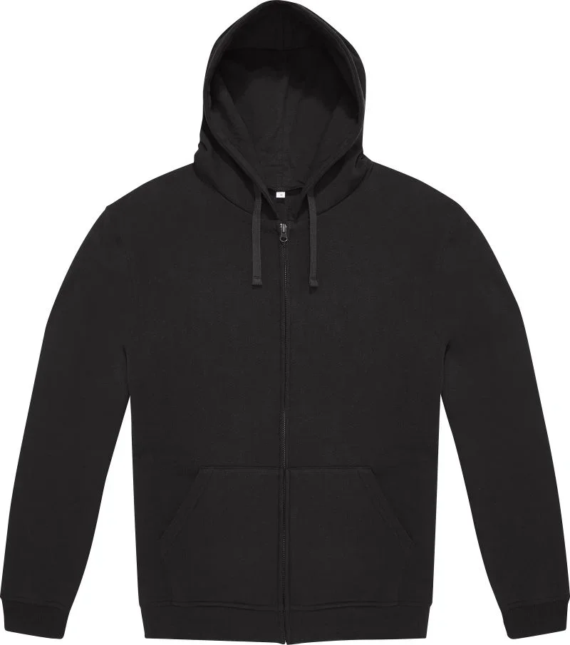 B&C Collection ID.334 Zip Hood – Unisex Kapuzen Sweatjacke – Black