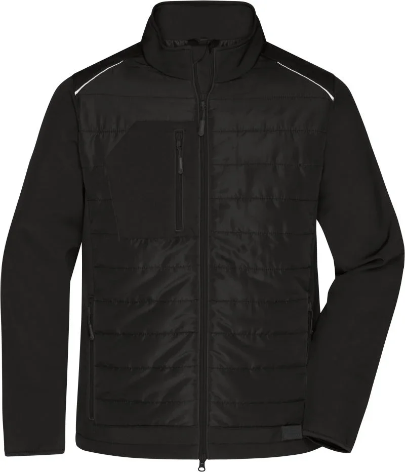 James & Nicholson JN 1820 – Herren Hybrid Jacke – Black/Black