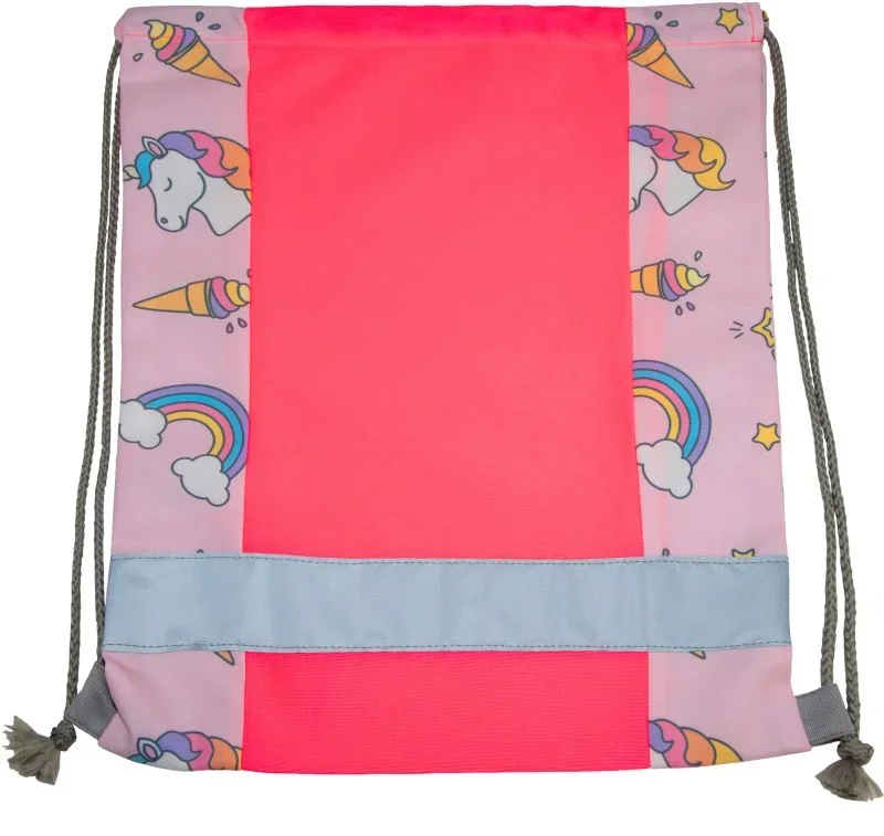 Korntex GYMACT – Kinder Turnbeutel "Action" – Neon Pink/Unicorn
